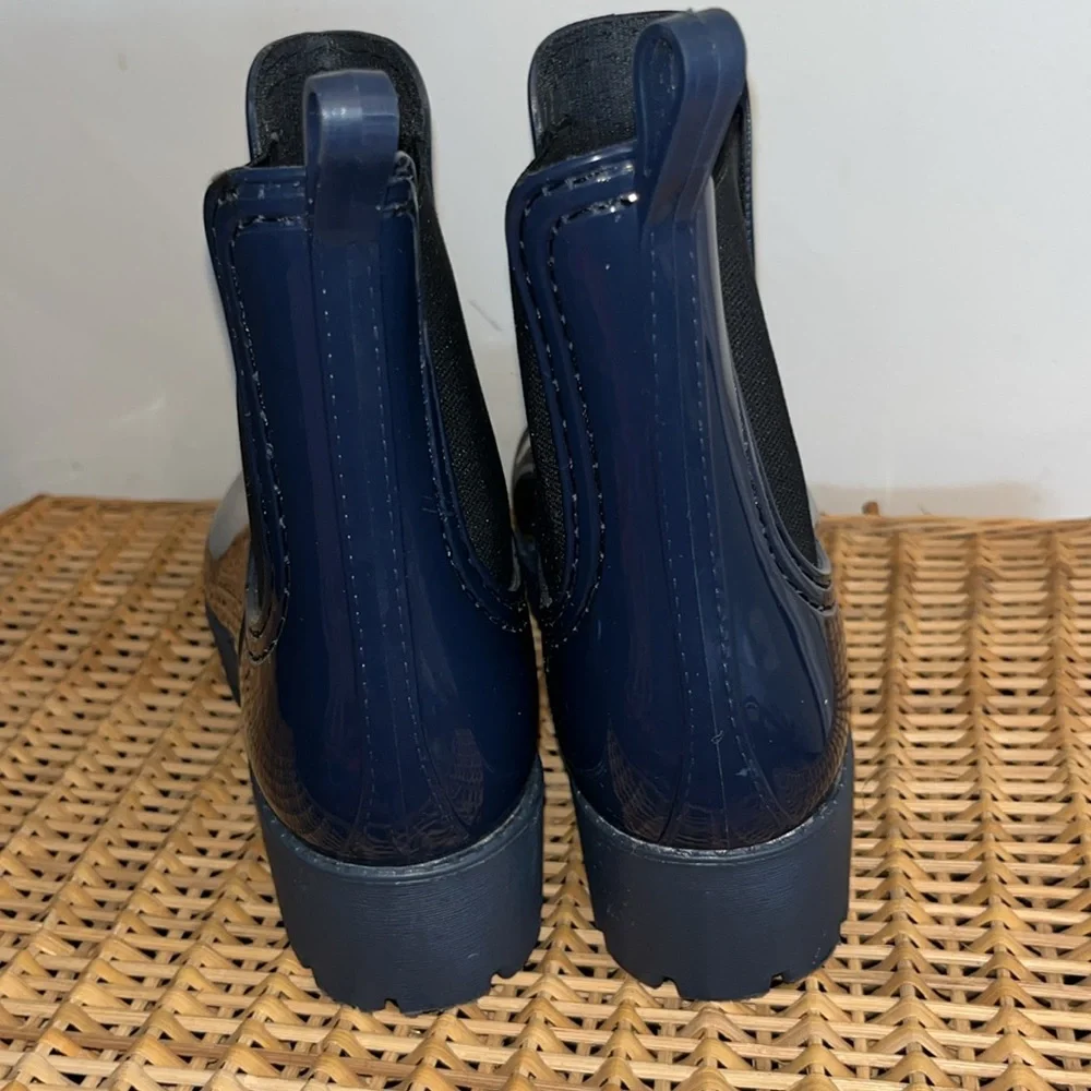 JEFFREY CAMPBELL Chelsea rain boots in navy blue